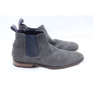Ted Baker Camroon 4 Chelsea Boots Mens Size 46 US 13 Gray Sued Leather Pull On